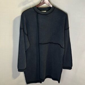 TopShop Asymmetric Hem Mini Dress Faux Shearing Tunic  Block  XS